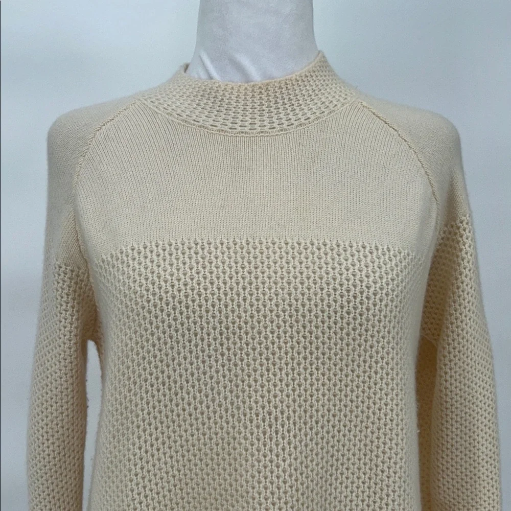 DONGXIAC Ordos Cashmere Knit Dress Ivory Long Sleeve Size 95 Luxury - Picture 5 of 16
